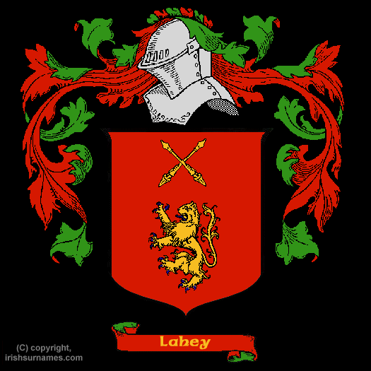 Lahey Coat of Arms, Family Crest - Click here to view