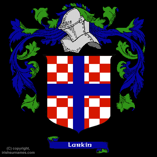 Larkin Coat of Arms, Family Crest - Click here to view