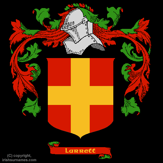 Larrett / Coat of Arms, Family Crest - Click here to view