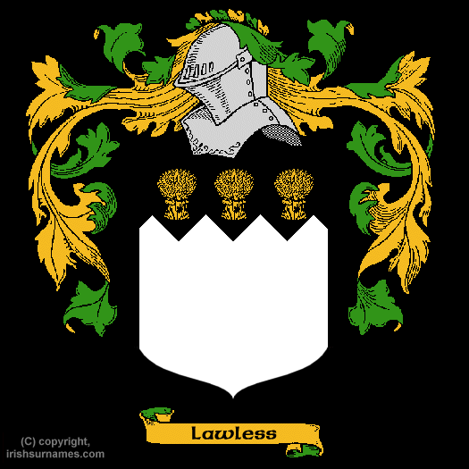 Lawless Family Crest, Click Here to get Bargain Lawless Coat of Arms Gifts