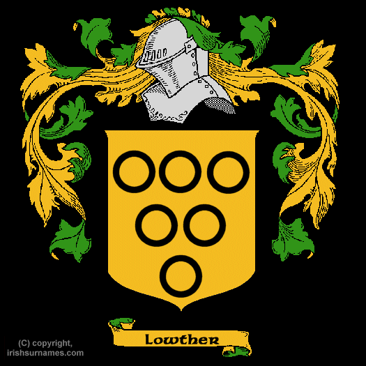 Lowther Family Crest, Click Here to get Bargain Lowther Coat of Arms Gifts