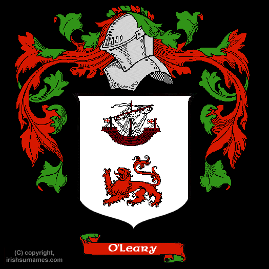 Oleary Coat of Arms, Family Crest - Click here to view
