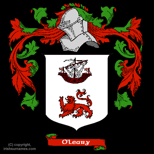 O'Leary Family Crest, Click Here to get Bargain O'Leary Coat of Arms Gifts