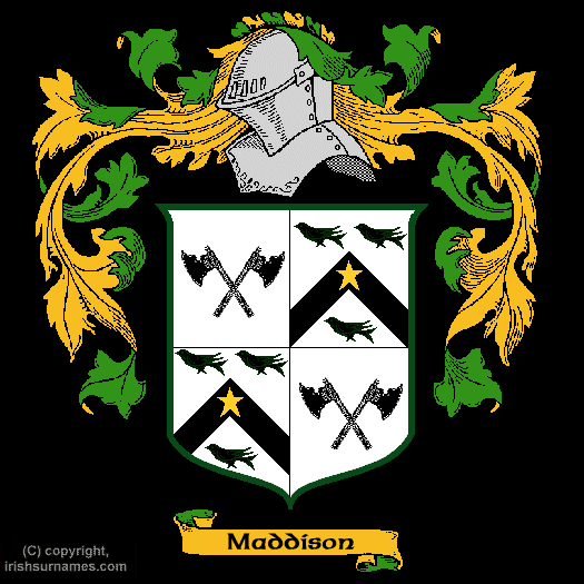 Maddison Coat of Arms, Family Crest - Click here to view