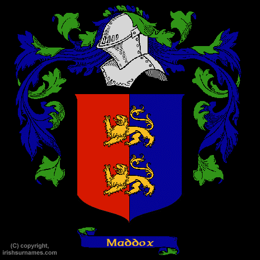 Maddox Coat of Arms, Family Crest - Click here to view