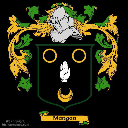 Mangan Coat of Arms, Family Crest - Click here to view