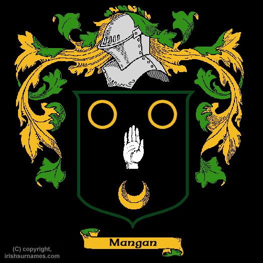 Mangan Family Crest, Click Here to get Bargain Mangan Coat of Arms Gifts