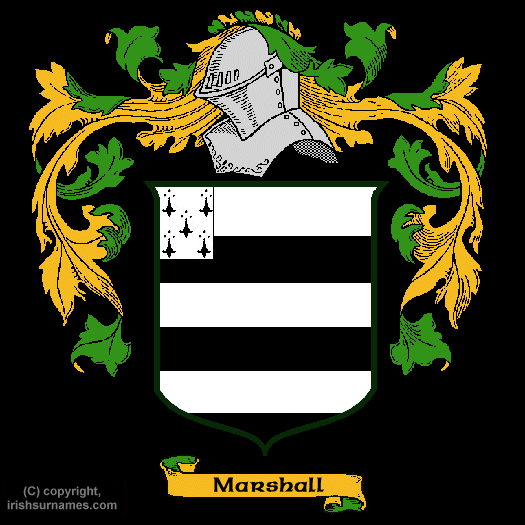 Marshall Coat of Arms, Family Crest - Click here to view