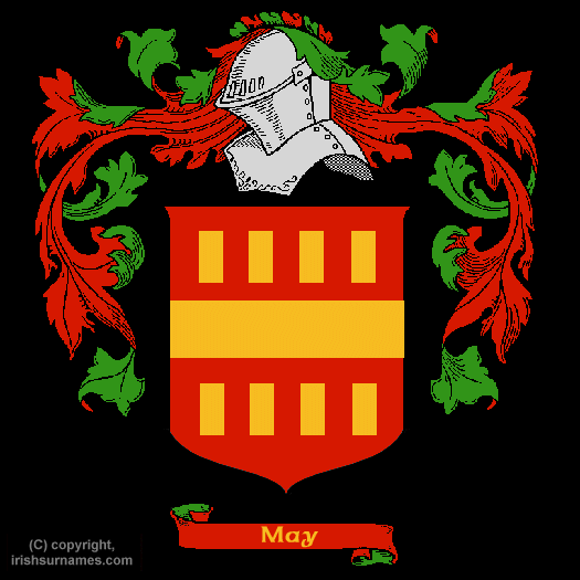 May Family Crest, Click Here to get Bargain May Coat of Arms Gifts