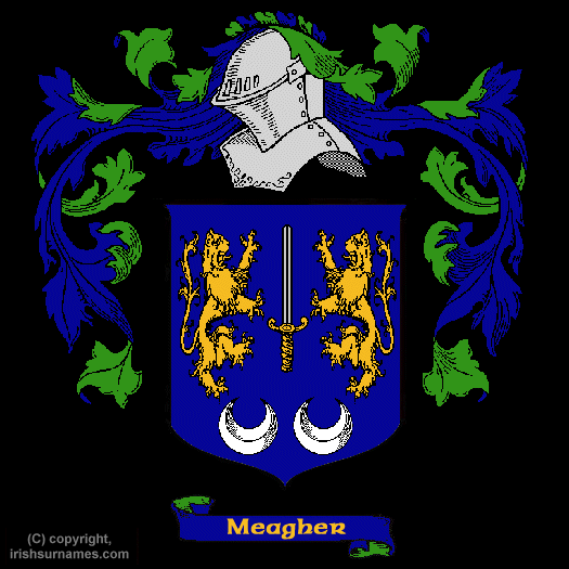 Meagher Coat of Arms, Family Crest - Click here to view
