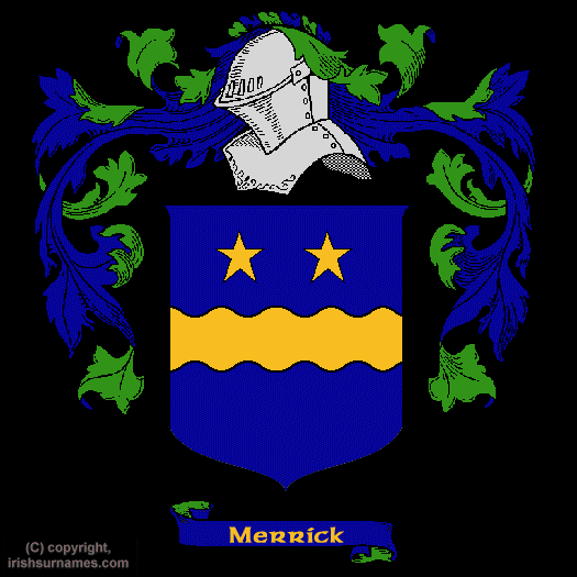 Merrick Coat of Arms, Family Crest - Click here to view