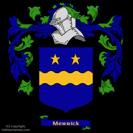 Merrick Family Crest, Click Here to get Bargain Merrick Coat of Arms Gifts