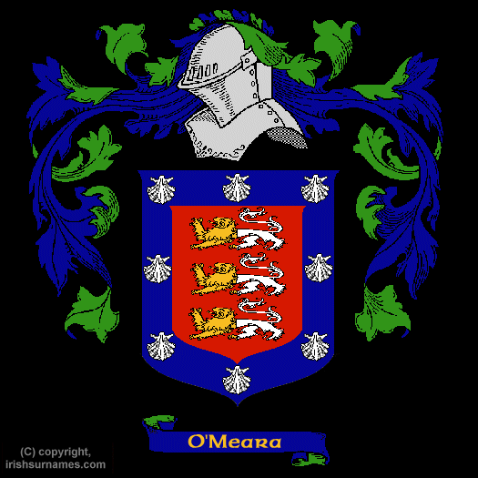 Omeara Coat of Arms, Family Crest - Click here to view