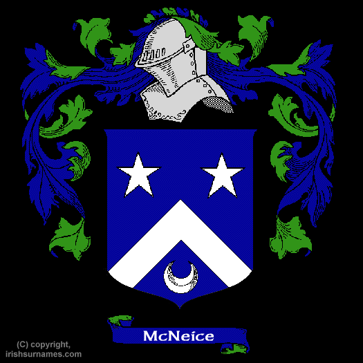 McNeice Coat of Arms, Family Crest - Click here to view