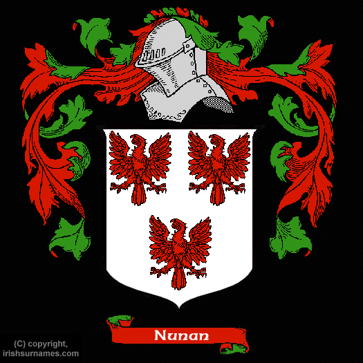 Nunan Family Crest, Click Here to get Bargain Nunan Coat of Arms Gifts