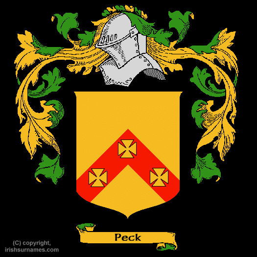 Peck Coat of Arms, Family Crest - Click here to view