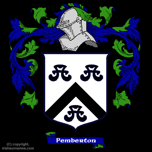 Pemberton Family Crest, Click Here to get Bargain Pemberton Coat of Arms Gifts