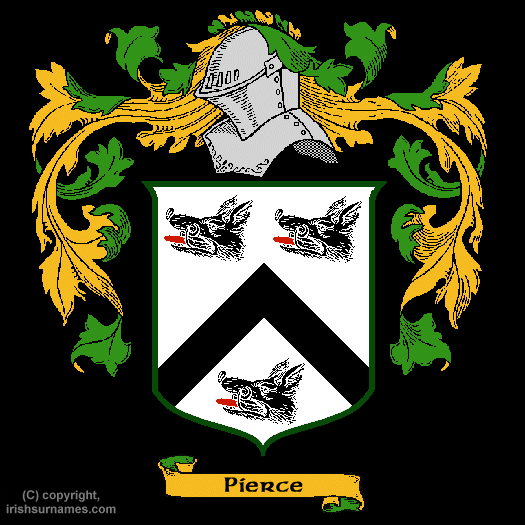 Pierce Family Crest, Click Here to get Bargain Pierce Coat of Arms Gifts