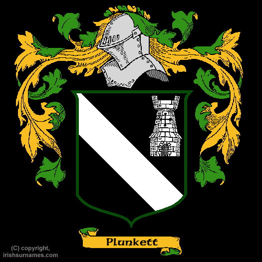 Plunkett Coat of Arms, Family Crest - Click here to view