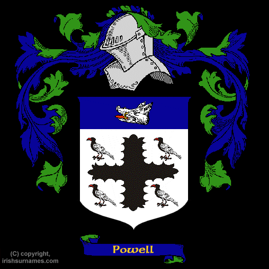 Powell Coat of Arms, Family Crest - Click here to view