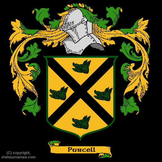 Purcell Coat of Arms, Family Crest - Click here to view