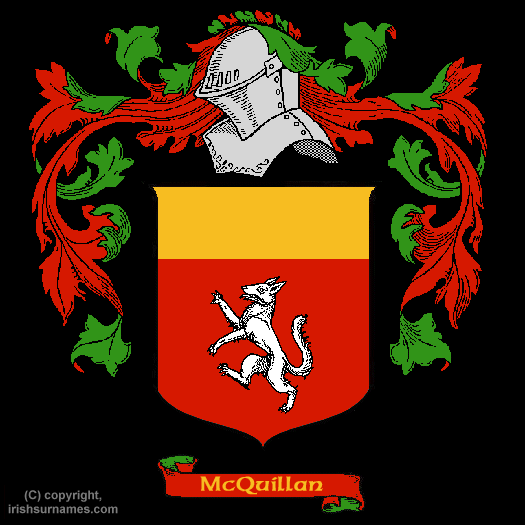 Mcquillan Coat of Arms, Family Crest - Click here to view