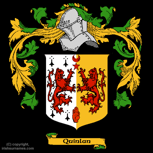 Quinlan Coat of Arms, Family Crest - Click here to view