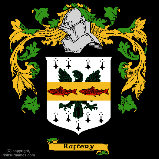 Raftery Coat of Arms, Family Crest - Click here to view