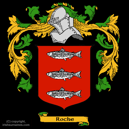 Roche Family Crest, Click Here to get Bargain Roche Coat of Arms Gifts