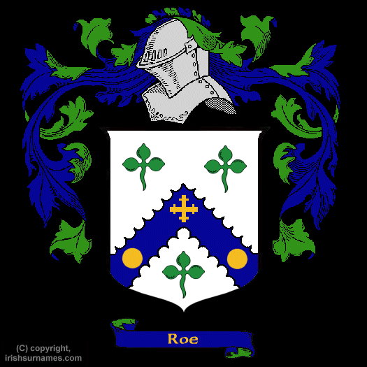Roe Family Crest, Click Here to get Bargain Roe Coat of Arms Gifts