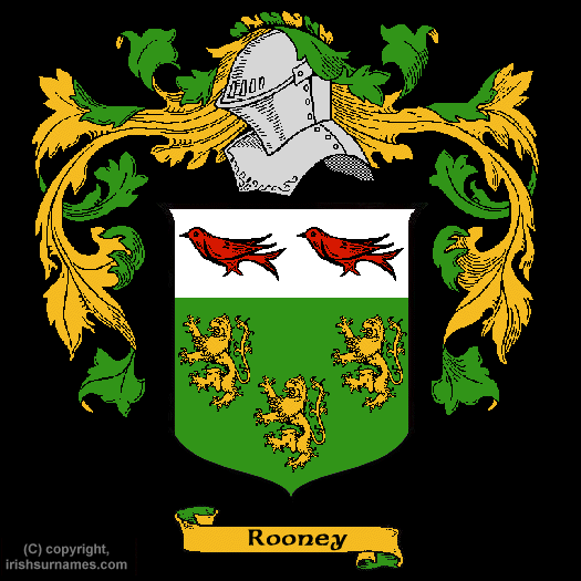 Rooney / Coat of Arms, Family Crest - Click here to view