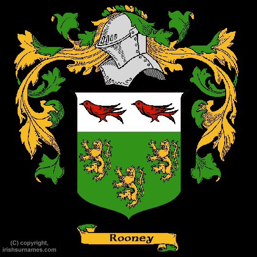 Rooney Family Crest, Click Here to get Bargain Rooney Coat of Arms Gifts