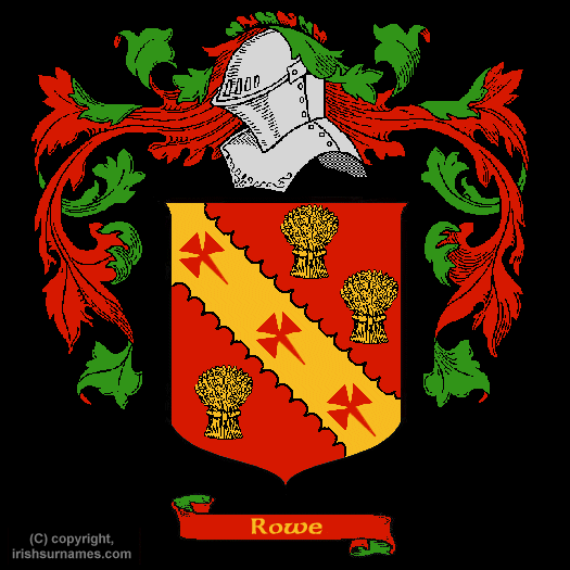 Rowe Coat of Arms, Family Crest - Click here to view