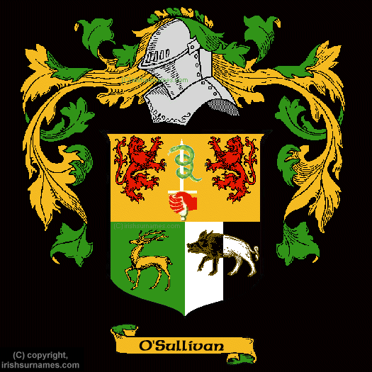 O'Sullivan(Mor) Coat of Arms, Family Crest - Click here to view