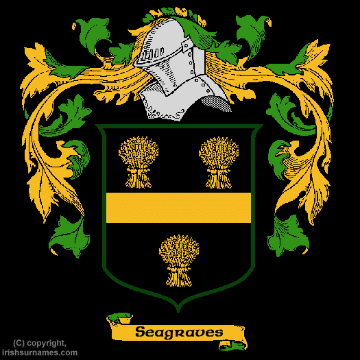Seagraves Coat of Arms, Family Crest - Click here to view
