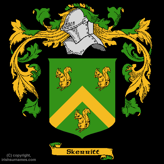 Skerritt Coat of Arms, Family Crest - Click here to view