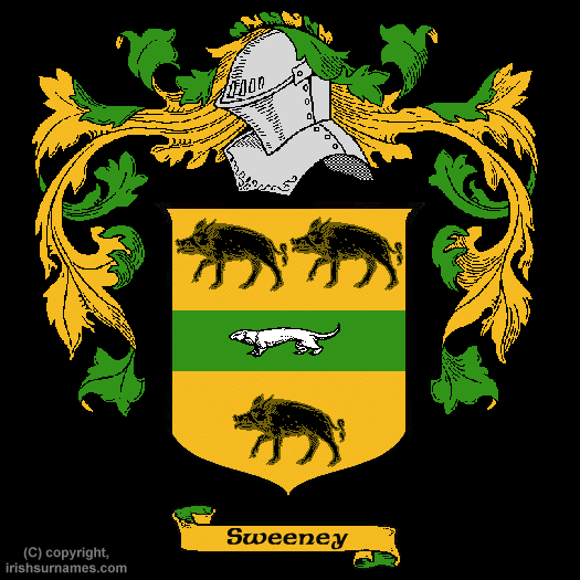 Sweeney Coat of Arms, Family Crest - Click here to view