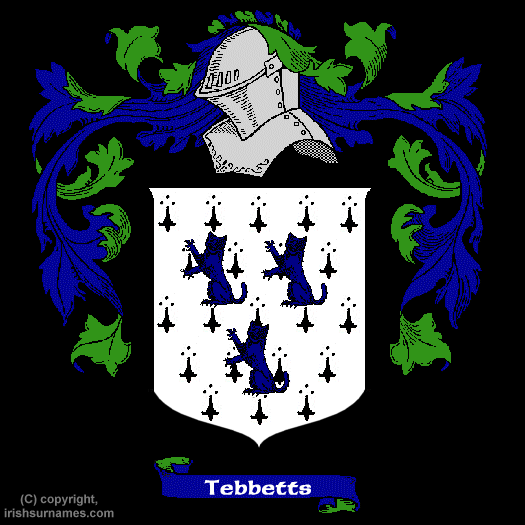 Tebbetts Coat of Arms, Family Crest - Click here to view