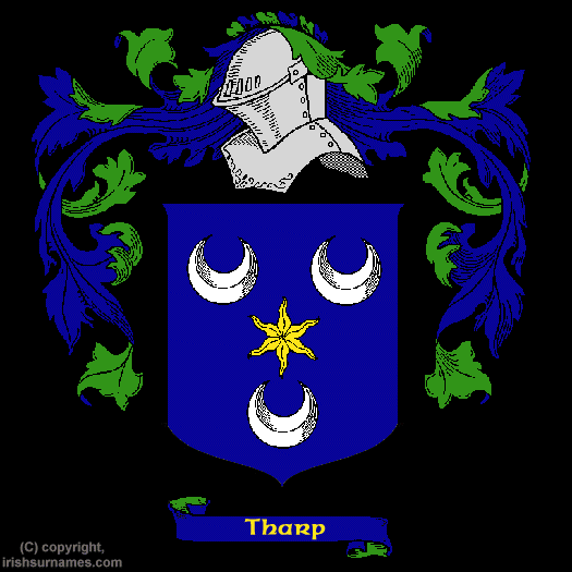 Tharp Family Crest, Click Here to get Bargain Tharp Coat of Arms Gifts