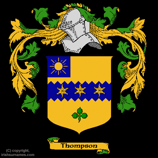 Thompson Coat of Arms, Family Crest - Click here to view