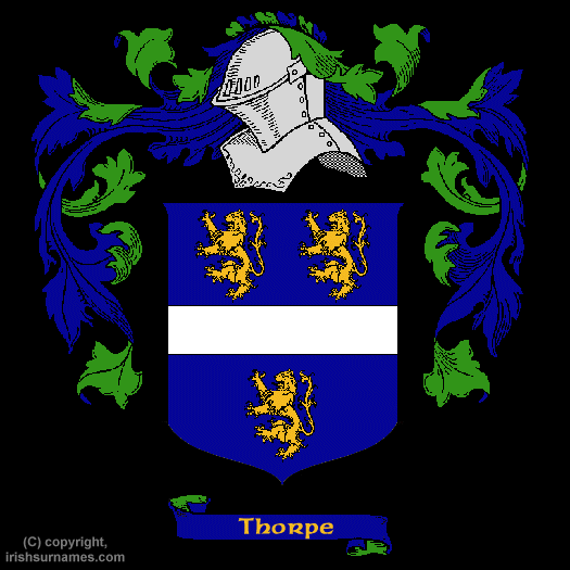 Thorpe Coat of Arms, Family Crest - Click here to view