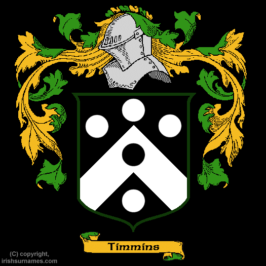 Timmins Coat of Arms, Family Crest - Click here to view