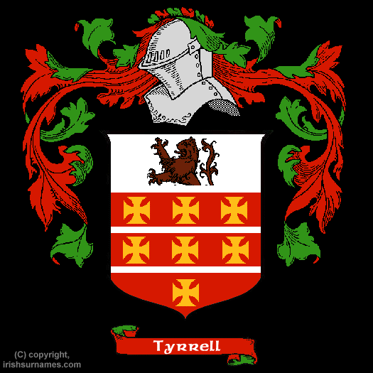 Tyrrell Family Crest, Click Here to get Bargain Tyrrell Coat of Arms Gifts