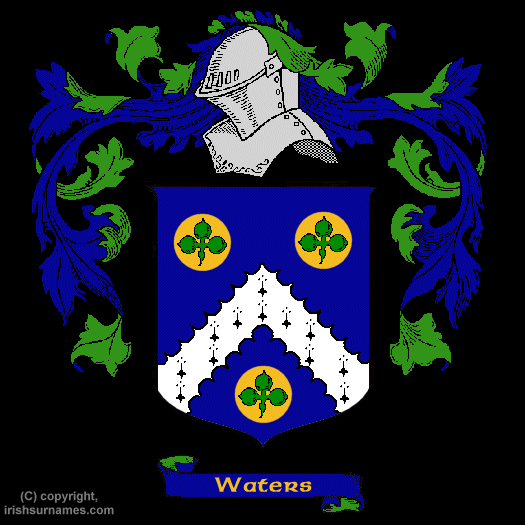 Waters Coat of Arms, Family Crest - Click here to view