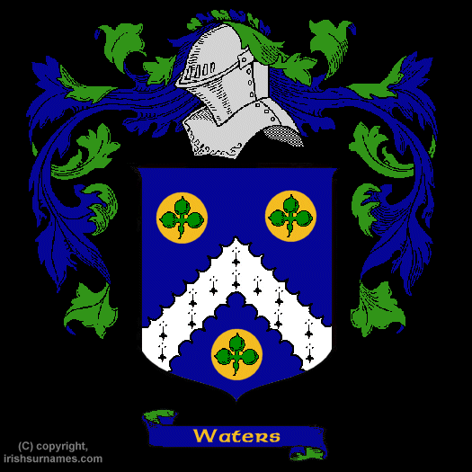 Waters Family Crest, Click Here to get Bargain Waters Coat of Arms Gifts