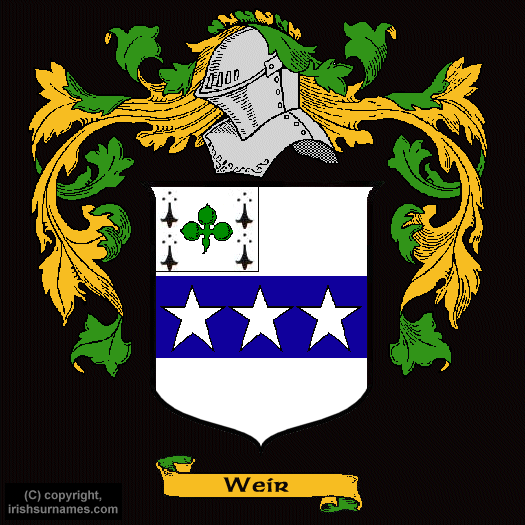 Weir Family Crest, Click Here to get Bargain Weir Coat of Arms Gifts