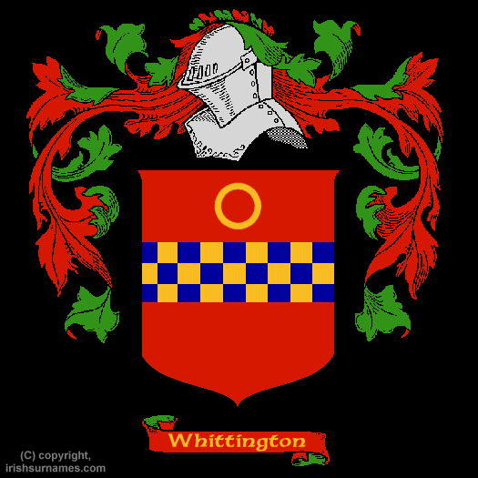 Whittington Coat of Arms, Family Crest - Click here to view